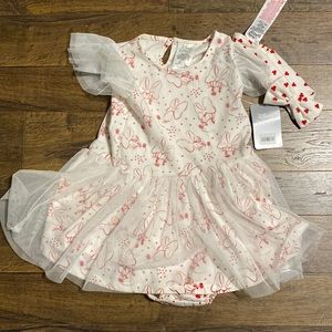 Disney Baby Dress with Matching Head Piece